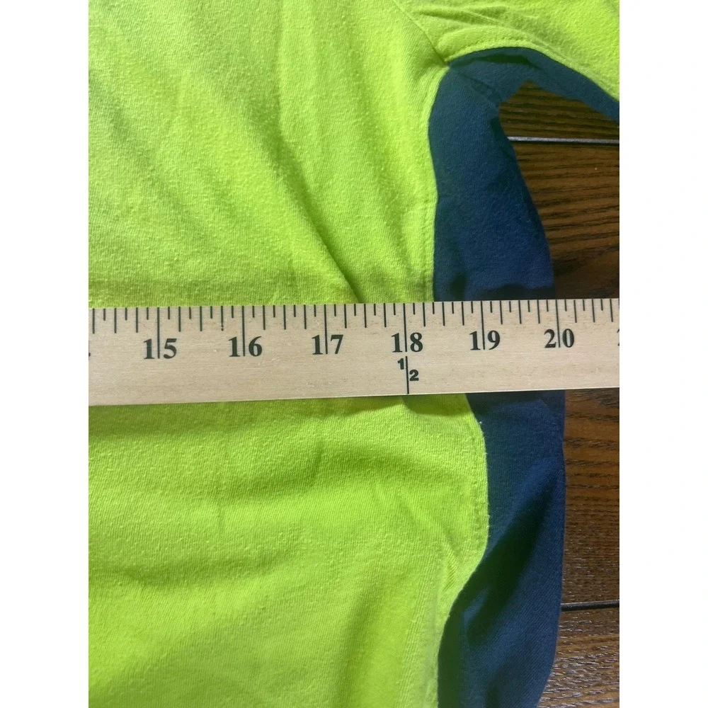 Polo Ralph Lauren Boys XL Neon Green Big Pony Logo V Neck T Shirt EUC